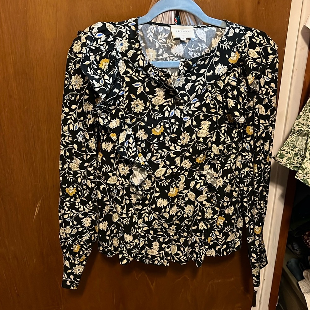 Sezane ruffle blouse - EUC